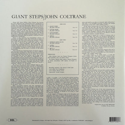 John Coltrane : Giant Steps (LP, Album, RE, 180)