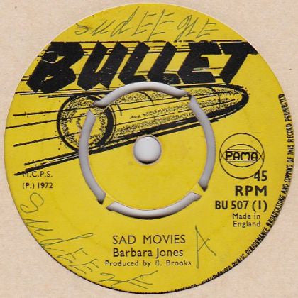 Barbara Jones / Sir Harry (2) : Sad Movies / Movies Version (7", Yel)