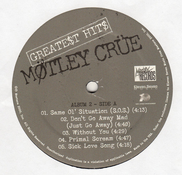 Mötley Crüe : Greate$t Hit$ (2xLP, Comp, RE)
