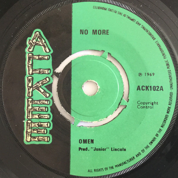 Omen* : No More (7", Single, Gre)