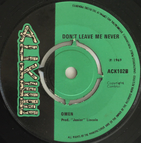 Omen* : No More (7", Single, Gre)