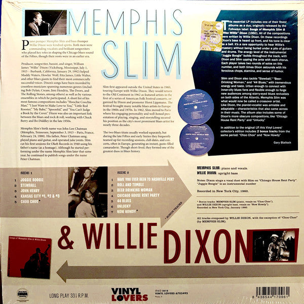 Memphis Slim & Willie Dixon : Songs of Memphis Slim & "Wee Willie" Dixon (LP, Album, Ltd, 180)