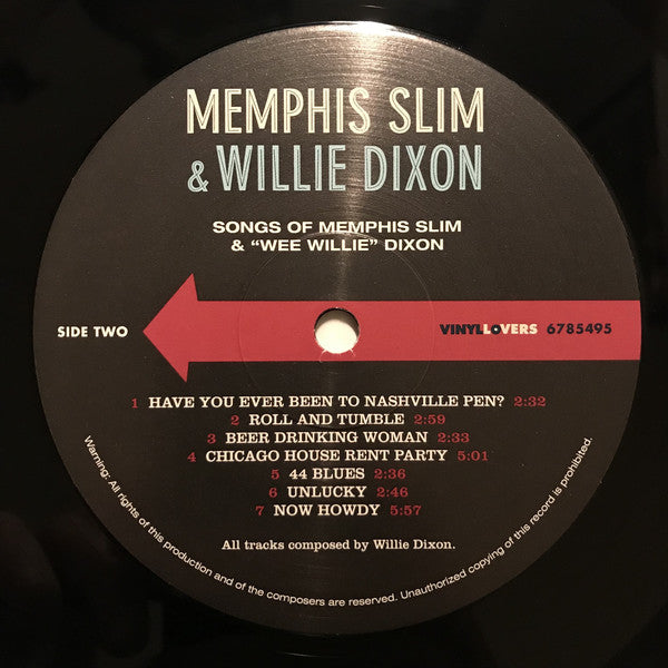 Memphis Slim & Willie Dixon : Songs of Memphis Slim & "Wee Willie" Dixon (LP, Album, Ltd, 180)
