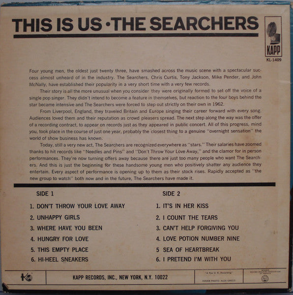 The Searchers : This Is Us (LP, Album, Mono, All)