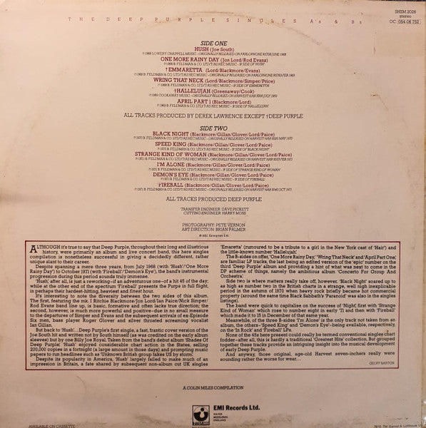 Deep Purple : The Deep Purple Singles A's & B's (LP, Comp)