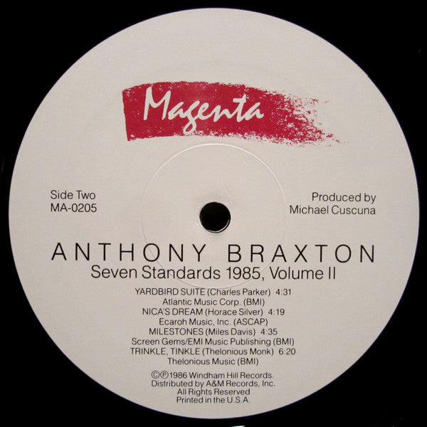 Anthony Braxton : Seven Standards 1985, Volume II (LP, Album)