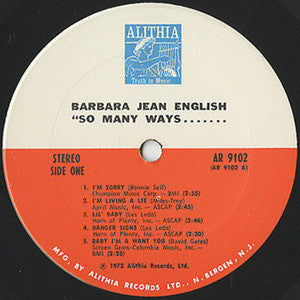 Barbara Jean English : So Many Ways... (LP, Album)