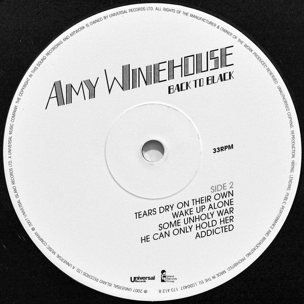 Amy Winehouse : Back To Black (LP, Album, RE, 180)