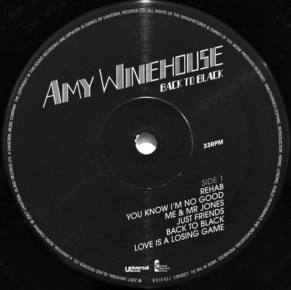 Amy Winehouse : Back To Black (LP, Album, RE, 180)