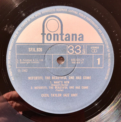 The Cecil Taylor Unit : Nefertiti, The Beautiful One Has Come (LP, Album, RE)