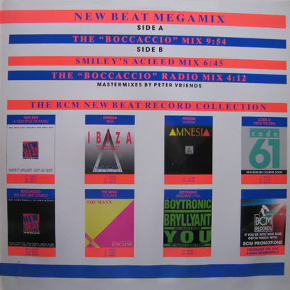 Various : New Beat Megamix (12", Mixed, Gat)