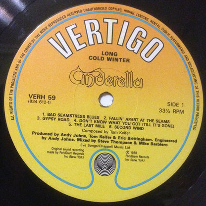 Cinderella (3) : Long Cold Winter (LP, Album)