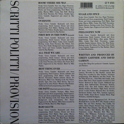 Scritti Politti : Provision (LP, Album)