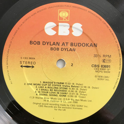 Bob Dylan : Bob Dylan At Budokan (2xLP, Album)