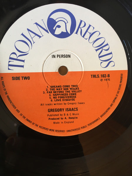 Gregory Isaacs : In Person (LP, Album)