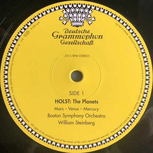 Gustav Holst - William Steinberg • Boston Symphony Orchestra : Die Planeten • The Planets (LP, Album, RE, 180)