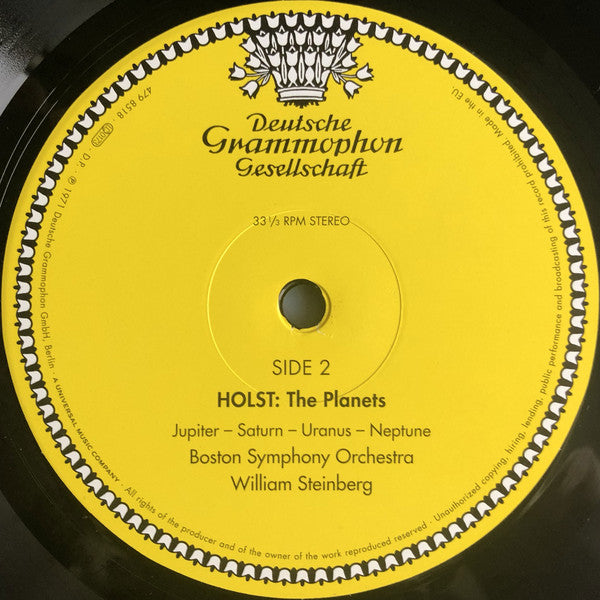 Gustav Holst - William Steinberg • Boston Symphony Orchestra : Die Planeten • The Planets (LP, Album, RE, 180)