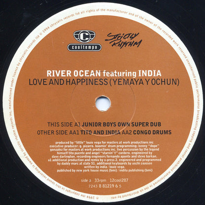 River Ocean Featuring India : Love And Happiness (Yemaya Y Ochun) (12", MP)