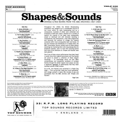 Various : Shapes & Sounds (Orange & Red Beams From The BBC Archives, 1967-1969) (LP, Comp, Num)