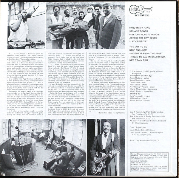 L.C. Good Rockin' Robinson* : Ups And Downs (LP, Album, RP)