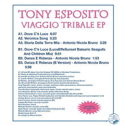 Tony Esposito : Viaggio Tribale EP (12", RSD, Ltd, Num, RE)