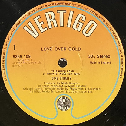 Dire Straits : Love Over Gold (LP, Album)