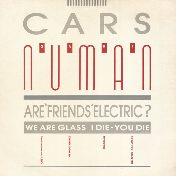 Gary Numan : Cars (12")