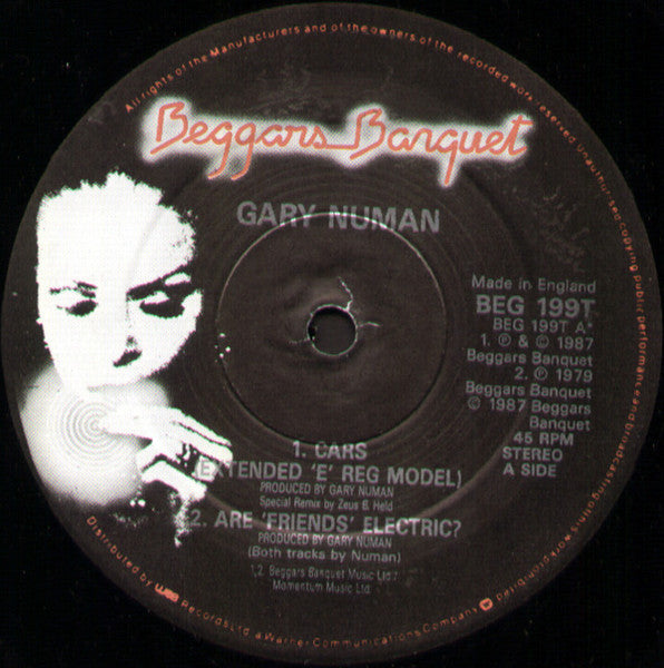 Gary Numan : Cars (12")