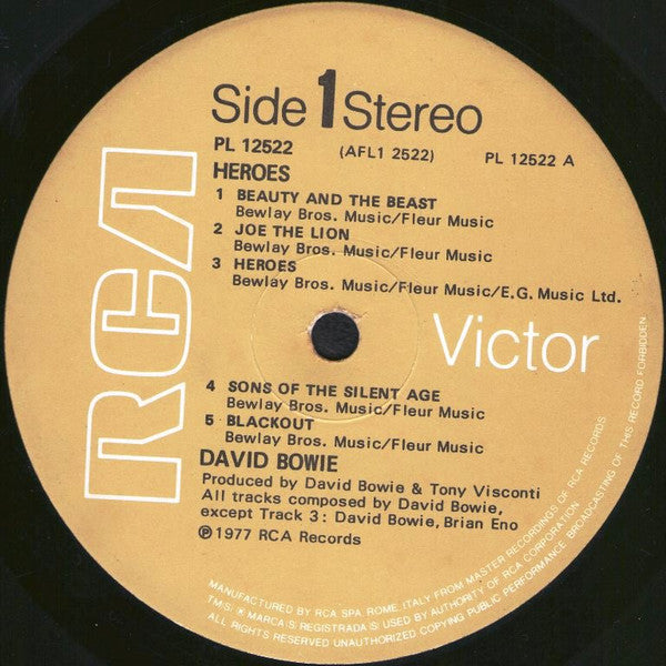 David Bowie : "Heroes" (LP, Album)