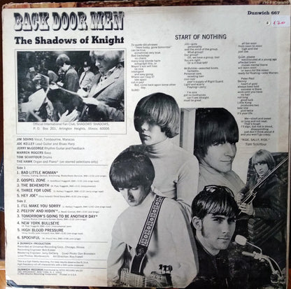The Shadows Of Knight : Back Door Men (LP, Album, Mono)