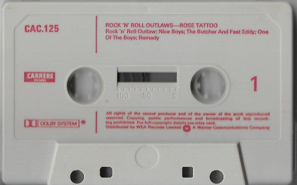 Rose Tattoo : Rock 'N' Roll Outlaws (Cass, Album)