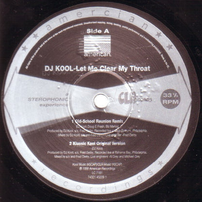 DJ Kool : Let Me Clear My Throat (12")