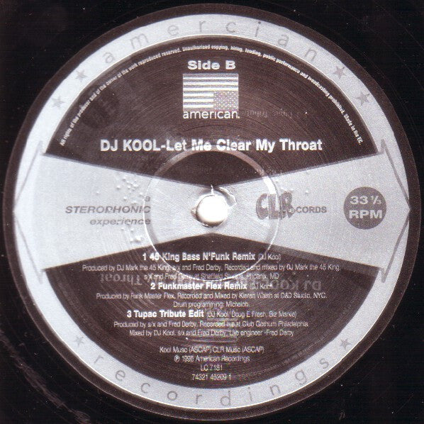 DJ Kool : Let Me Clear My Throat (12")