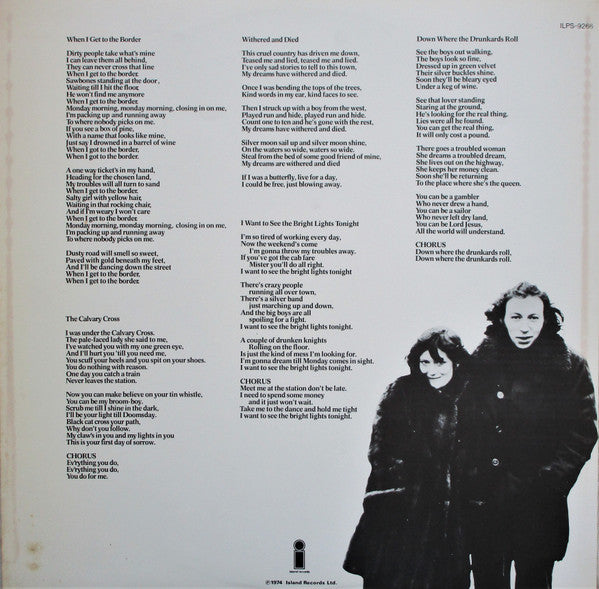 Richard And Linda Thompson* : I Want To See The Bright Lights Tonight (LP, Album)