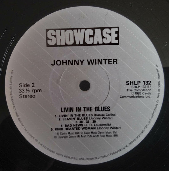 Johnny Winter : Livin' In The Blues (LP, Comp)