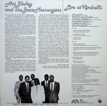 Art Blakey And The Jazz Messengers* : Live At Kimball's (LP, Album)