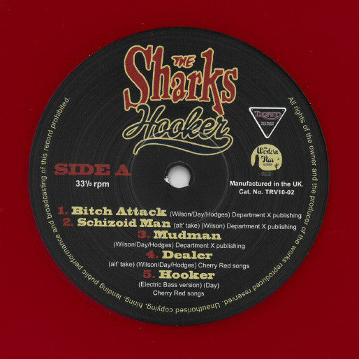 The Sharks : Hooker (10", Comp, Ltd, Red)