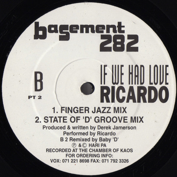 Ricardo : If We Had Love (12")