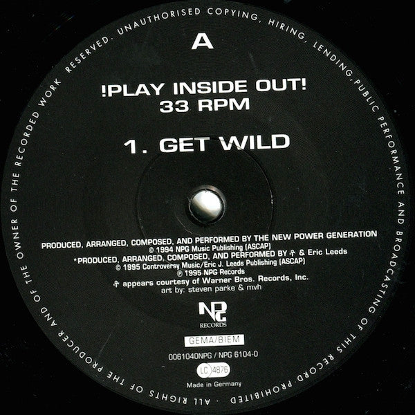 The NPG* : Get Wild - The Single (12", Single)