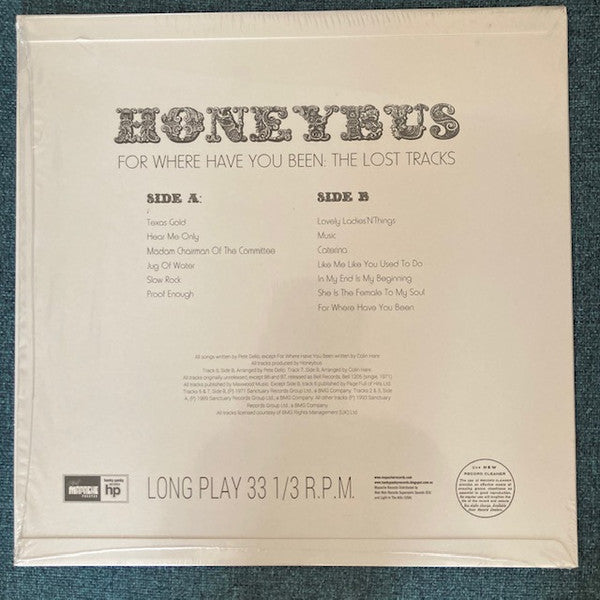 Honeybus : For Where Have You Been: The Lost Tracks (LP, Comp)