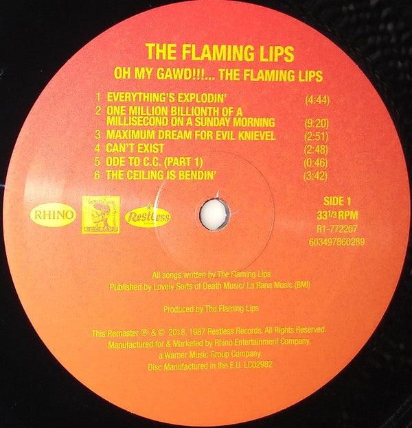 The Flaming Lips : Oh My Gawd!!!...The Flaming Lips (LP, Album, RE, RM, Gat)