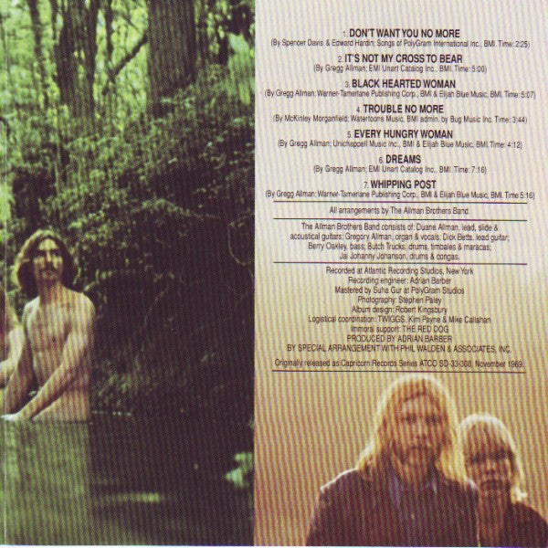 The Allman Brothers Band : The Allman Brothers Band (CD, Album, RE, RM)