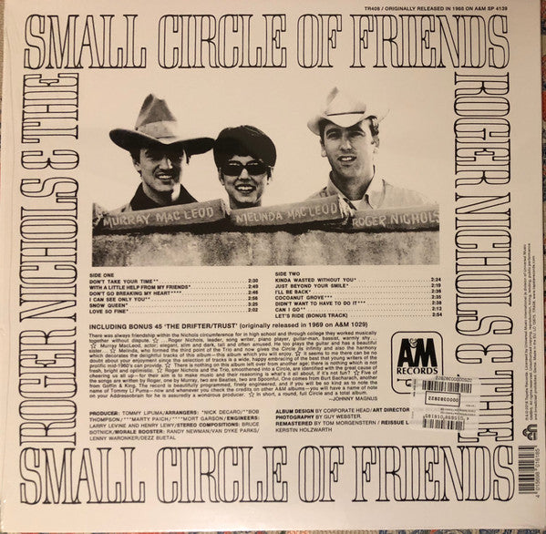 Roger Nichols & The Small Circle Of Friends : Roger Nichols & The Small Circle Of Friends (LP, Album, RE + 7", S/Edition)