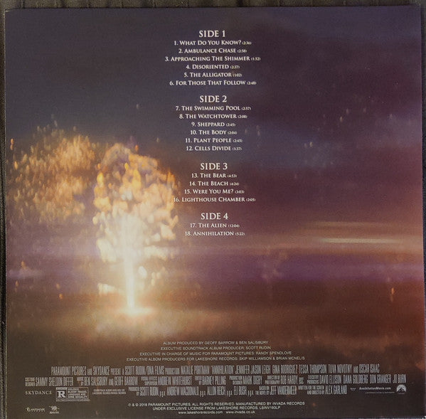 Ben Salisbury & Geoff Barrow : Annihilation (Music From The Motion Picture) (2xLP, Ltd, M/Print, Pur)