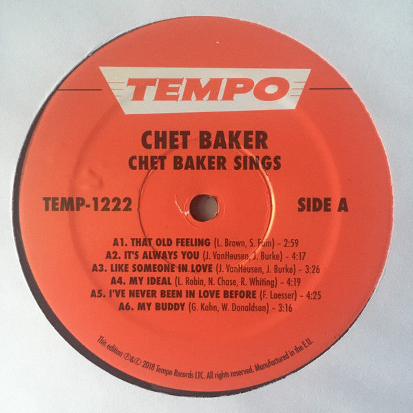 Chet Baker : Sings (LP, Album, RE)