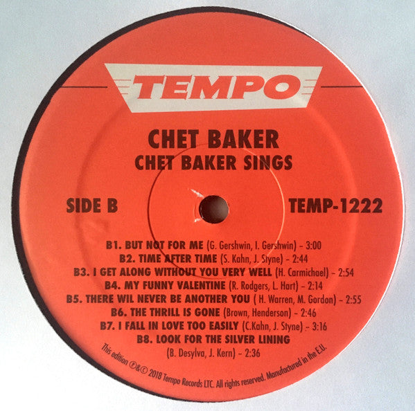 Chet Baker : Sings (LP, Album, RE)