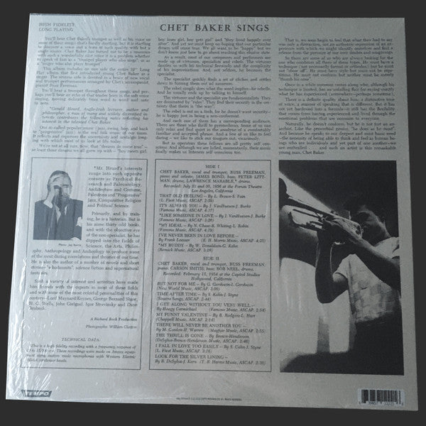 Chet Baker : Sings (LP, Album, RE)