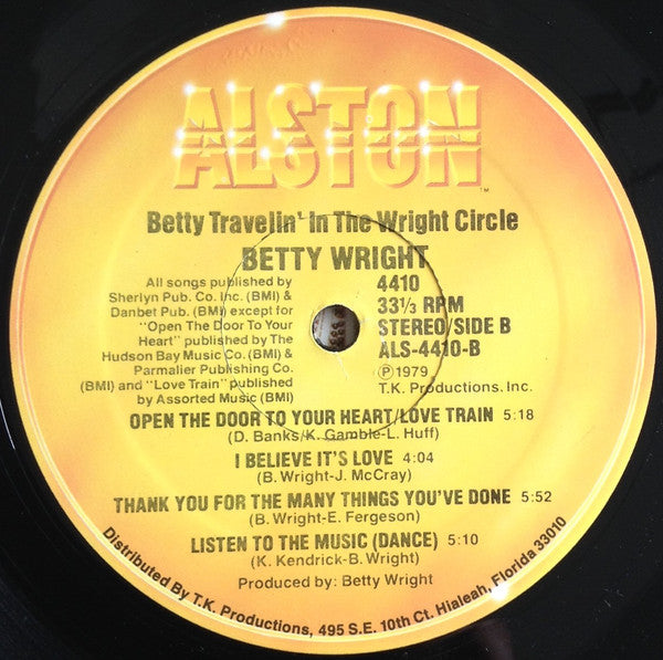 Betty Wright : Betty Travelin' In The Wright Circle (LP, Album, PRC)