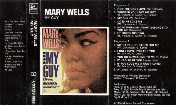 Mary Wells : My Guy (Cass, Album, RE)