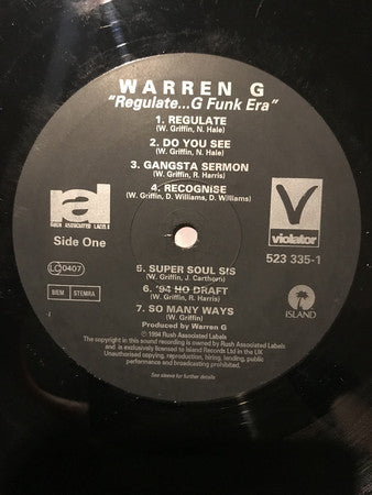 Warren G : Regulate... G Funk Era (LP, Album)